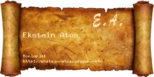 Ekstein Atos névjegykártya